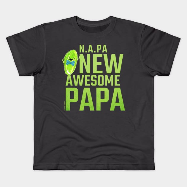 N.A.PA New Awesome Papa Kids T-Shirt by punnygarden